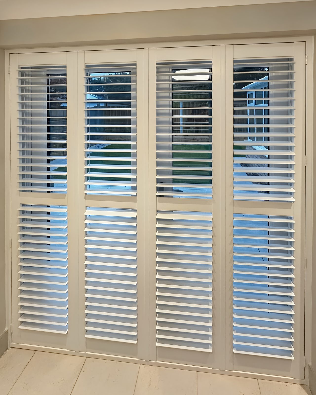 Patio door shutters fitted in an Ipswich home
