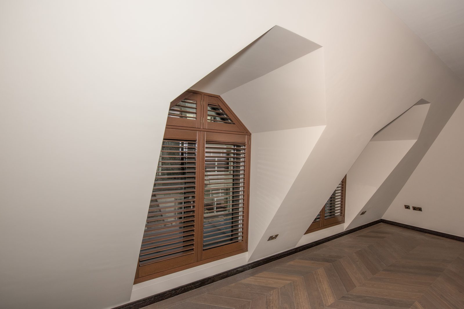 Shaped shutters in an Ipswich loft conversion